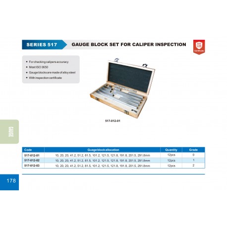 JUEGO BLOQUES MEDIDORES PARA INSPECCIÓN DE PINZAS